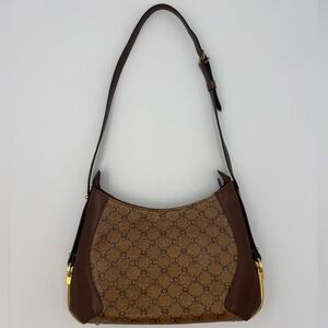 MORABITO 1905 PARIS • Brown Monogram Shoulder Bag w/ Elephants IMPERIAL WARRANT